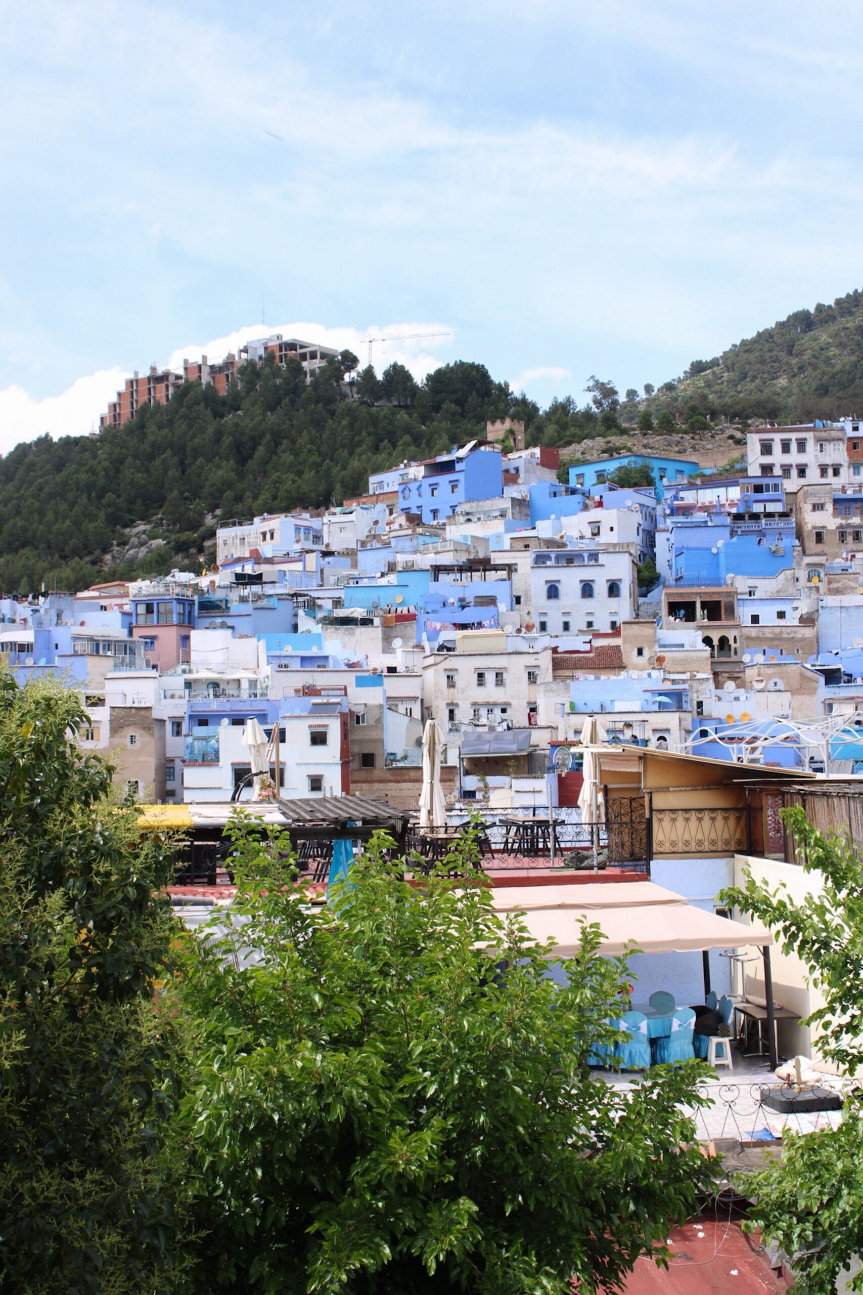 Blue-painted streets and stairways of Chefchaouen, Morocco's Blue City